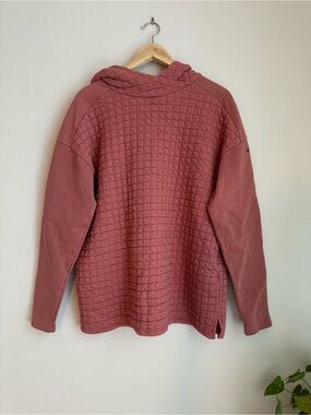 Columbia Quilted Hooded Pullover in Dusty Rose